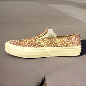 New Unisex Vans "Off The Wall" Shoes; Brownish/Wht-Design, Sz.Wo.10.5/Men.9